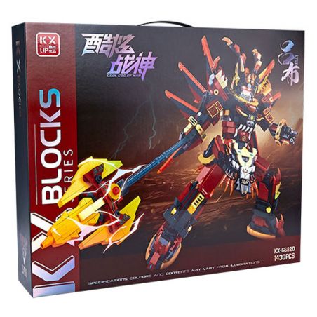 KX 66820 THẦN CHIẾN TRANH MÁT MẺ LU BU bộ đồ chơi xếp lắp ráp ghép mô hình 1430 khối