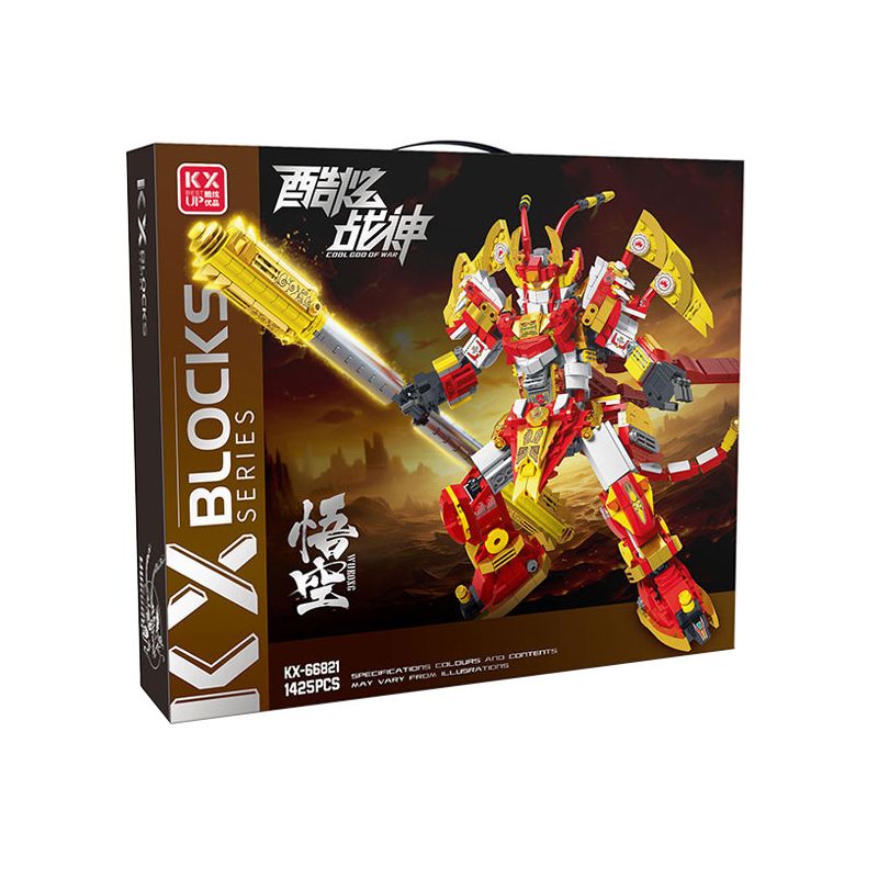 KX 66821 THẦN CHIẾN TRANH MÁT MẺ GOKU bộ đồ chơi xếp lắp ráp ghép mô hình 1425 khối