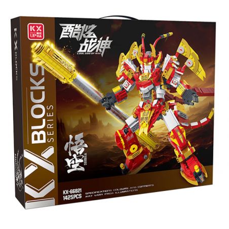 KX 66821 THẦN CHIẾN TRANH MÁT MẺ GOKU bộ đồ chơi xếp lắp ráp ghép mô hình 1425 khối