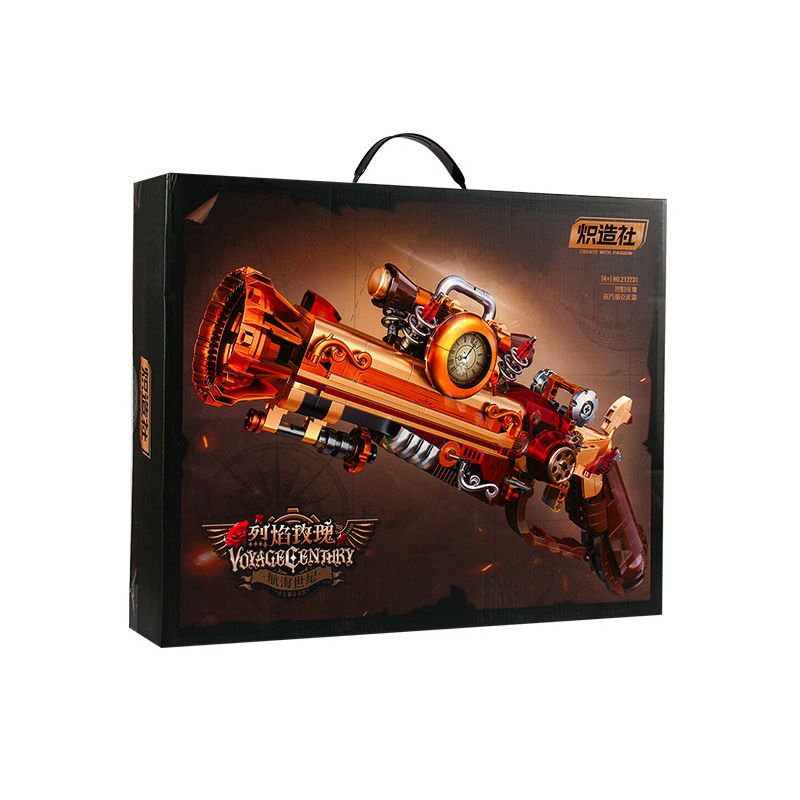 KOZOSHA 212231 VŨ KHÍ HƠI NƯỚC PUNK HOA HỒNG LỬA bộ đồ chơi xếp lắp ráp ghép mô hình 899 khối