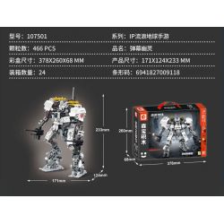 SEMBO 107501 TRÒ CHƠI DI ĐỘNG LANG THANG TRÊN TRÁI ĐẤT GHOST BARRAGE bộ đồ chơi xếp lắp ráp ghép mô hình Movie & Game Phim Và Trò Chơi 466 khối