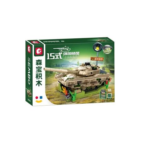 SEMBO 203196 LÍNH HẠNG TRUNG XE TĂNG NHẸ LOẠI 15 bộ đồ chơi xếp lắp ráp ghép mô hình Military Army Quân Sự Bộ Đội 260 khối