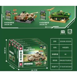 SEMBO 203196 LÍNH HẠNG TRUNG XE TĂNG NHẸ LOẠI 15 bộ đồ chơi xếp lắp ráp ghép mô hình Military Army Quân Sự Bộ Đội 260 khối