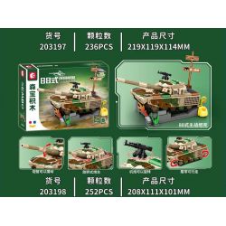 SEMBO 203196 LÍNH HẠNG TRUNG XE TĂNG NHẸ LOẠI 15 bộ đồ chơi xếp lắp ráp ghép mô hình Military Army Quân Sự Bộ Đội 260 khối