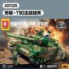 SEMBO 207225 CHIẾN TRANH SINH TỒN XE TĂNG ĐẤU CHÍNH CỦA LIÊN XEL T90 bộ đồ chơi xếp lắp ráp ghép mô hình Military Army Quân Sự Bộ Đội 765 khối