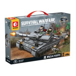 SEMBO 207217 CHIẾN TRANH SINH TỒN XE TĂNG ĐẤU CHỦ LỰC LEOPARD 2A7 CỦA ĐỨC bộ đồ chơi xếp lắp ráp ghép mô hình Military Army Quân Sự Bộ Đội 804 khối