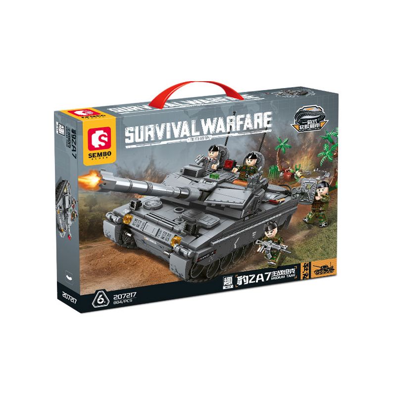 SEMBO 207217 CHIẾN TRANH SINH TỒN XE TĂNG ĐẤU CHỦ LỰC LEOPARD 2A7 CỦA ĐỨC bộ đồ chơi xếp lắp ráp ghép mô hình Military Army Quân Sự Bộ Đội 804 khối