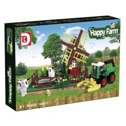 DK 6020 CỐI XAY GIÓ TRANG TRẠI bộ đồ chơi xếp lắp ráp ghép mô hình City HAPPY FARM Thành Phố 560 khối