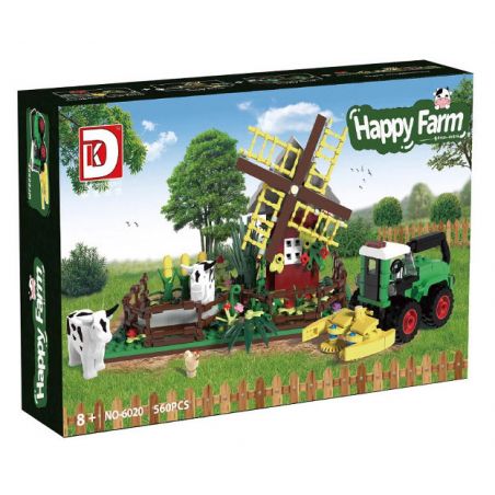 DK 6020 CỐI XAY GIÓ TRANG TRẠI bộ đồ chơi xếp lắp ráp ghép mô hình City HAPPY FARM Thành Phố 560 khối
