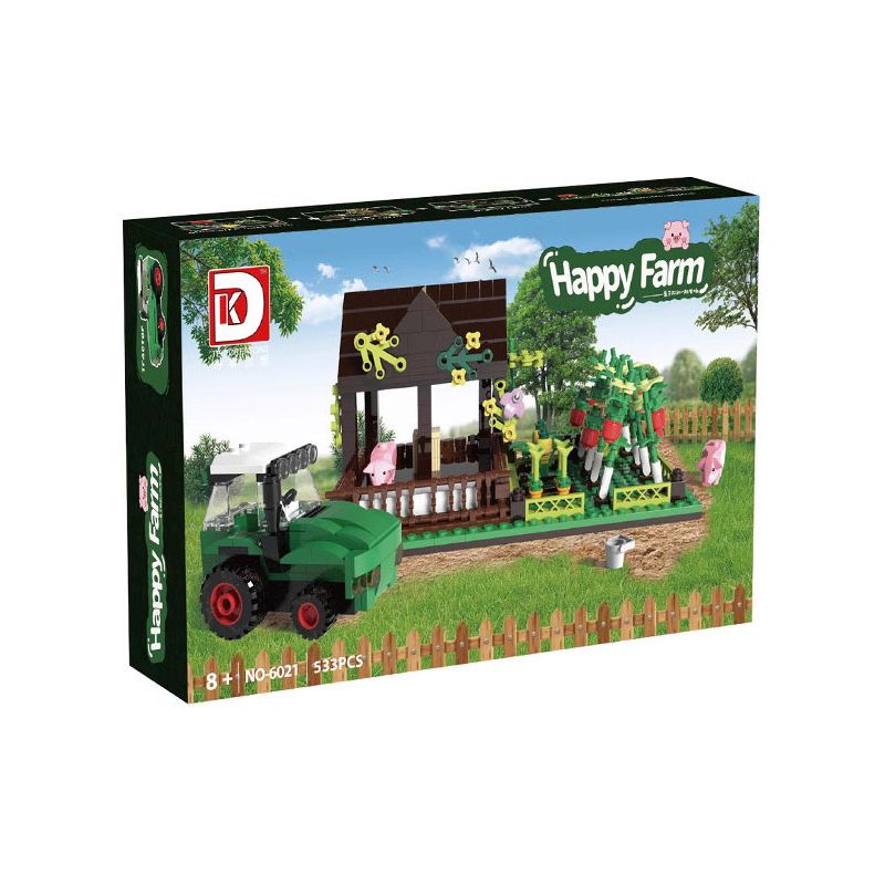DK 6021 CHUỒNG LỢN TRANG TRẠI bộ đồ chơi xếp lắp ráp ghép mô hình City HAPPY FARM Thành Phố 533 khối