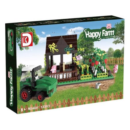 DK 6021 CHUỒNG LỢN TRANG TRẠI bộ đồ chơi xếp lắp ráp ghép mô hình City HAPPY FARM Thành Phố 533 khối