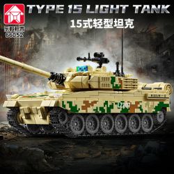 LE YI 66052 BỂ NHẸ 15 -TYPE bộ đồ chơi xếp lắp ráp ghép mô hình Military Army TYPE 15 LIGHT TANK Quân Sự Bộ Đội