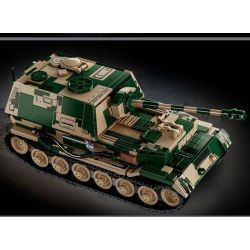 LE YI 66059 XE MÁY BAY CHIẾN ĐẤU TĂNG PIXEL bộ đồ chơi xếp lắp ráp ghép mô hình Military Army ELEPHANT TANK DESTROYER Quân Sự Bộ Đội 826 khối