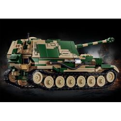 LE YI 66059 XE MÁY BAY CHIẾN ĐẤU TĂNG PIXEL bộ đồ chơi xếp lắp ráp ghép mô hình Military Army ELEPHANT TANK DESTROYER Quân Sự Bộ Đội 826 khối
