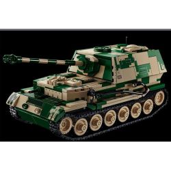 LE YI 66059 XE MÁY BAY CHIẾN ĐẤU TĂNG PIXEL bộ đồ chơi xếp lắp ráp ghép mô hình Military Army ELEPHANT TANK DESTROYER Quân Sự Bộ Đội 826 khối