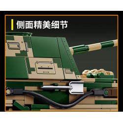 LE YI 66059 XE MÁY BAY CHIẾN ĐẤU TĂNG PIXEL bộ đồ chơi xếp lắp ráp ghép mô hình Military Army ELEPHANT TANK DESTROYER Quân Sự Bộ Đội 826 khối
