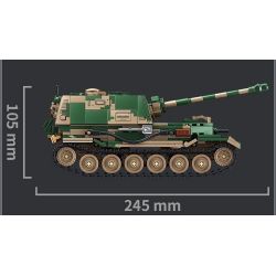 LE YI 66059 XE MÁY BAY CHIẾN ĐẤU TĂNG PIXEL bộ đồ chơi xếp lắp ráp ghép mô hình Military Army ELEPHANT TANK DESTROYER Quân Sự Bộ Đội 826 khối