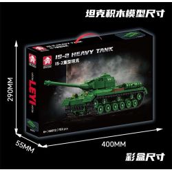 LE YI 66072 IS-2 BỂ NẶNG bộ đồ chơi xếp lắp ráp ghép mô hình Military Army IS-2 HEAVY TANK Quân Sự Bộ Đội 752 khối