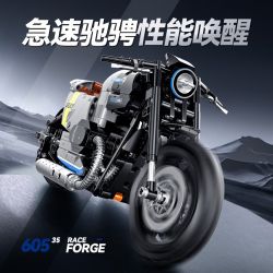GULY 60535 HARLEY DAVIDSON SOFT CORDTAIL CHỈ HUY XE MÁY bộ đồ chơi xếp lắp ráp ghép mô hình Technic Kỹ Thuật Công Nghệ Cao Mô Hình Phương Tiện 508 khối