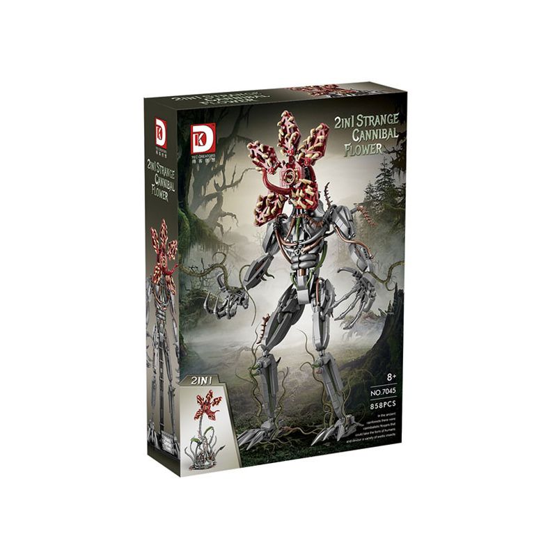 DK 7045 NHỮNG ĐIỀU KỲ LẠ PIRANHA bộ đồ chơi xếp lắp ráp ghép mô hình Movie & Game 2IN1 STRANGE CANNIBAL FLOWER Phim Và Trò Chơi 858 khối