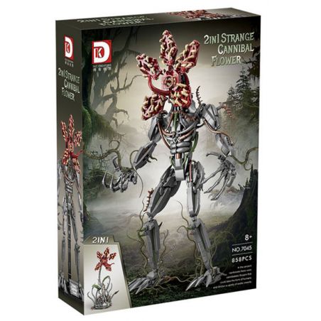 DK 7045 NHỮNG ĐIỀU KỲ LẠ PIRANHA bộ đồ chơi xếp lắp ráp ghép mô hình Movie & Game 2IN1 STRANGE CANNIBAL FLOWER Phim Và Trò Chơi 858 khối