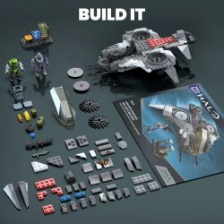 MEGA BLOKS HXT00 HALO ONG ĐỐT BẮC CỰC CỦA UNSC bộ đồ chơi xếp lắp ráp ghép mô hình Movie & Game HALO UNSC ARCTIC BURN WASP Phim Và Trò Chơi 342 khối