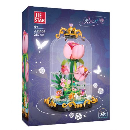 JIESTAR JJ9084 9084 HOA HỒNG bộ đồ chơi xếp lắp ráp ghép mô hình 257 khối