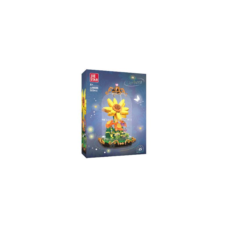 JIESTAR JJ9086 9086 MẶT TRỜI NHỎ HOA ĐỒNG TIỀN bộ đồ chơi xếp lắp ráp ghép mô hình 323 khối
