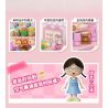 WEKKI 516415 CHERRY NHỎ BALLS NGÔI NHÀ STACK CỬA HÀNG BURGER HUAMOU bộ đồ chơi xếp lắp ráp ghép mô hình Movie & Game Phim Và Trò Chơi 216 khối