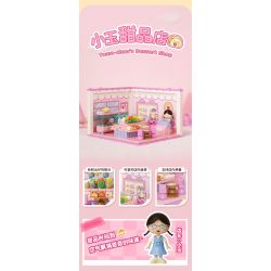 WEKKI 516418 CHERRY NHỎ BALLS NGÔI NHÀ STACK MARU TAILING NOODLE SHOP bộ đồ chơi xếp lắp ráp ghép mô hình Movie & Game Phim Và Trò Chơi 191 khối