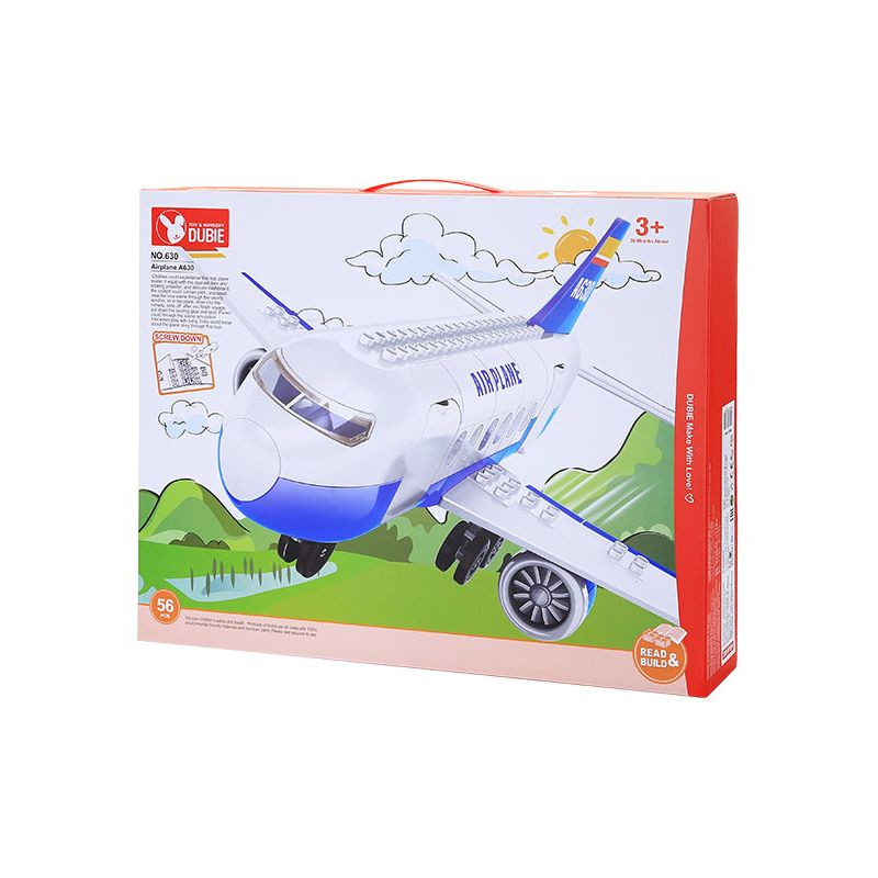DUBIE 630 MÁY BAY LỚN bộ đồ chơi xếp lắp ráp ghép mô hình Duplo Khối Lớn 56 khối