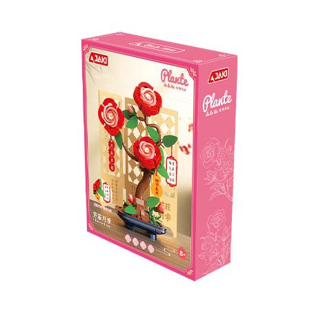 JAKI DK001 GUO CHAOHUA MÙA HOA HỒNG FANGFEI bộ đồ chơi xếp lắp ráp ghép mô hình Creator CHINESE ROSE Sáng Tạo