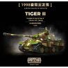 QuanGuan 100300 Quan Guan 100300 XE TĂNG HẠNG NẶNG TIGER II (PHIÊN BẢN ĐẦU) 1:28 tỷ lệ 1:28 bộ đồ chơi xếp lắp ráp ghép mô hình Military Army PZ.KPFW VI AUSF.B TIGER II(SD.KFZ.182) EARLY Quân Sự Bộ Đội 1582 khối