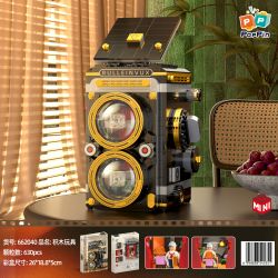 ZHEGAO 662040 MÁY ẢNH CỔ ĐIỂN bộ đồ chơi xếp lắp ráp ghép mô hình Creator Sáng Tạo 630 khối