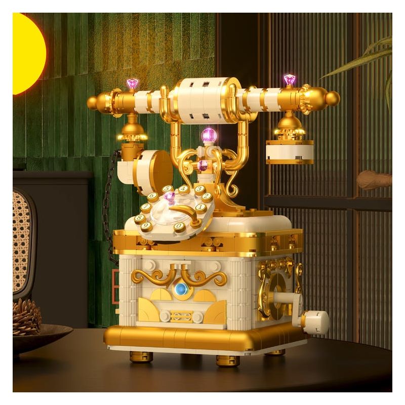 ZHEGAO 662042 ĐIỆN THOẠI RETRO bộ đồ chơi xếp lắp ráp ghép mô hình Creator Sáng Tạo 552 khối