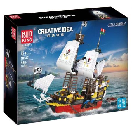 MouldKing 10137 Mould King 10137 RED BEARD REVENGE bộ đồ chơi xếp lắp ráp ghép mô hình Pirates Of The Caribbean REDBEARD'S REVENGE Cướp Biển Vùng Caribe 928 khối
