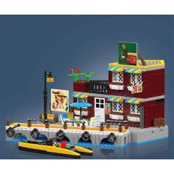 MouldKing 10143 Mould King 10143 KHÁCH SẠN VEN BIỂN bộ đồ chơi xếp lắp ráp ghép mô hình City SEASIDE RESTAURANT Thành Phố 989 khối