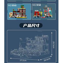 MouldKing 10143 Mould King 10143 KHÁCH SẠN VEN BIỂN bộ đồ chơi xếp lắp ráp ghép mô hình City SEASIDE RESTAURANT Thành Phố 989 khối