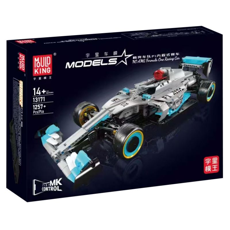 MouldKing 13171 Mould King 13171 ĐỘI MEBEN F1 ĐUA XE CÔNG THỨC bộ đồ chơi xếp lắp ráp ghép mô hình Technic AMG FORMULA ONE RACING CAR Kỹ Thuật Công Nghệ Cao Mô Hình Phương Tiện 1257 khối