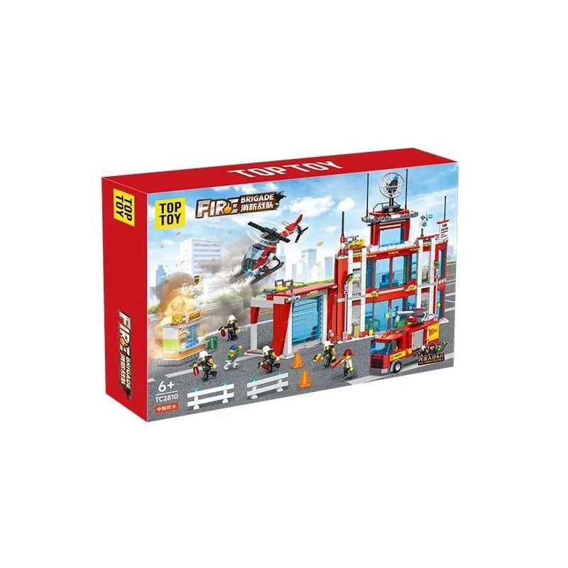 TOP TOY TC2810 2810 ĐỘI CHỮA CHÁY bộ đồ chơi xếp lắp ráp ghép mô hình City FIRE BRIGADE Thành Phố 1055 khối