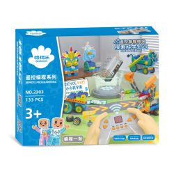 GOROCK 2303 LẬP TRÌNH ĐẦU TIÊN bộ đồ chơi xếp lắp ráp ghép mô hình Duplo Khối Lớn 133 khối