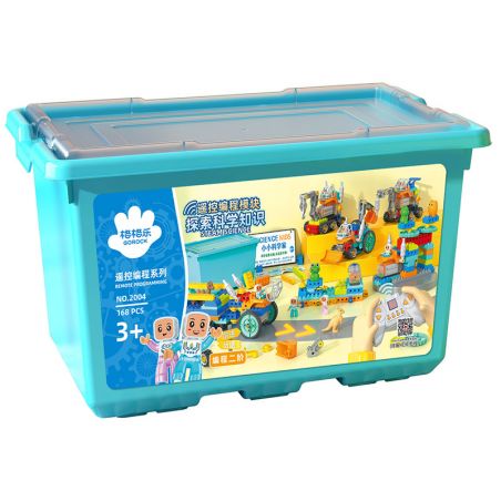 GOROCK 2304 LẬP TRÌNH THỨ CẤP bộ đồ chơi xếp lắp ráp ghép mô hình Duplo Khối Lớn 168 khối