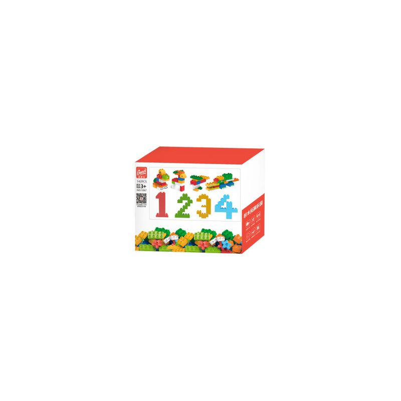 GOROCK 1067 CÁC HẠT CƠ BẢN bộ đồ chơi xếp lắp ráp ghép mô hình Duplo Khối Lớn 142 khối