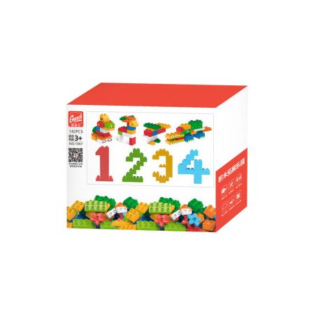 GOROCK 1067 CÁC HẠT CƠ BẢN bộ đồ chơi xếp lắp ráp ghép mô hình Duplo Khối Lớn 142 khối
