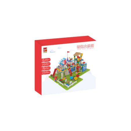 GOROCK 1062 THIÊN ĐƯỜNG BA TRONG MỘT bộ đồ chơi xếp lắp ráp ghép mô hình Duplo Khối Lớn 535 khối