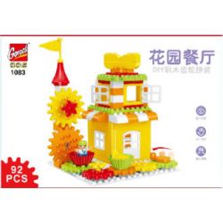 GOROCK 1083 NHÀ HÀNG SÂN VƯỜN bộ đồ chơi xếp lắp ráp ghép mô hình Duplo Khối Lớn 92 khối