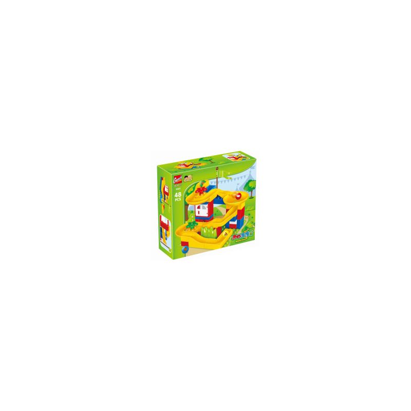 GOROCK 1041 HẠNH PHÚC TRƠN TRƯỢT bộ đồ chơi xếp lắp ráp ghép mô hình Duplo Khối Lớn 48 khối