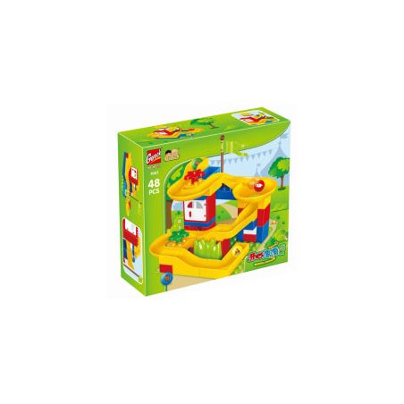 GOROCK 1041 HẠNH PHÚC TRƠN TRƯỢT bộ đồ chơi xếp lắp ráp ghép mô hình Duplo Khối Lớn 48 khối