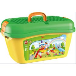 GOROCK 1052 1051 THUNG LŨNG HẠNH PHÚC MỘNG MƠ bộ đồ chơi xếp lắp ráp ghép mô hình Duplo Khối Lớn 80 khối