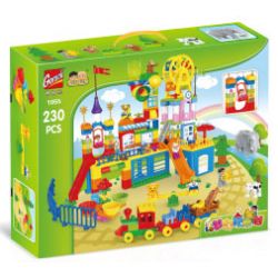 GOROCK 1055 FANTASY HAPPY VALLEY bộ đồ chơi xếp lắp ráp ghép mô hình Duplo Khối Lớn 230 khối